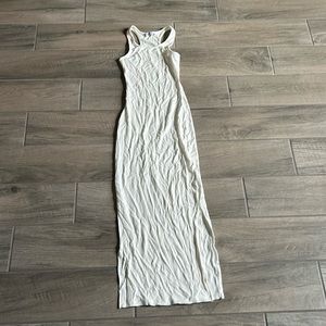 Toby heart ginger white ribbed dress